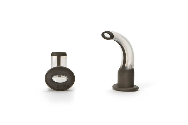 Cánula Guedel de una pieza, marrón, tamaño 1 (6.5)