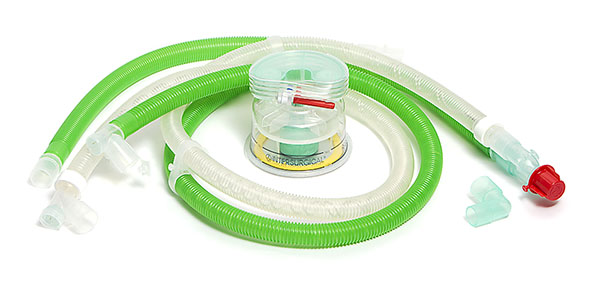 Circuito respiratorio con doble cable calentador Dri-Therm de 22mm con cámara de humidificación y ramal extra, ≥1.6m 