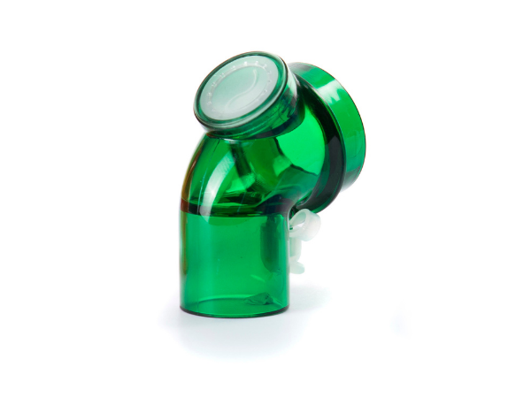 Codo intercambiable BiTrac Select™ sin orificio exhalatorio y con puerto para broncoscopia