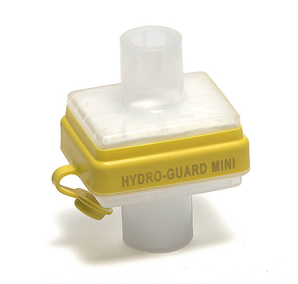 Filtro respiratorio Hydro-Guard™ Mini con puerto de monitorización