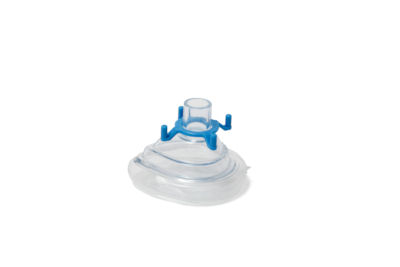 Mascarilla de anestesia clásica, neonatal, con anillo azul claro, 15M, tamaño 0