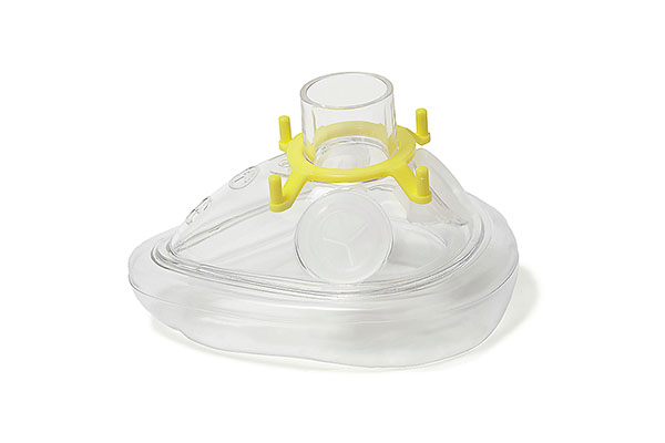 Mascarilla para endoscopia Explorer, adulto pequeña, color amarillo con anillo, 22F, tamaño 3