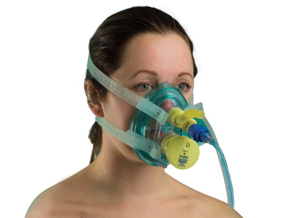 Mascarilla para CPAP Ventumask con generador de flujo tipo venturi y válvula PEEP regulable, extra grande