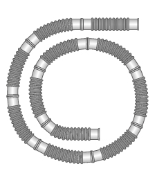 Tubuladura Flextube de 22mm - rollo de 50m con cortes cada 0.15m