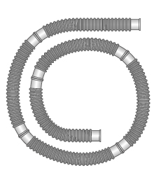 Tubuladura Flextube de 22mm - rollo de 50m con cortes cada 0.4m