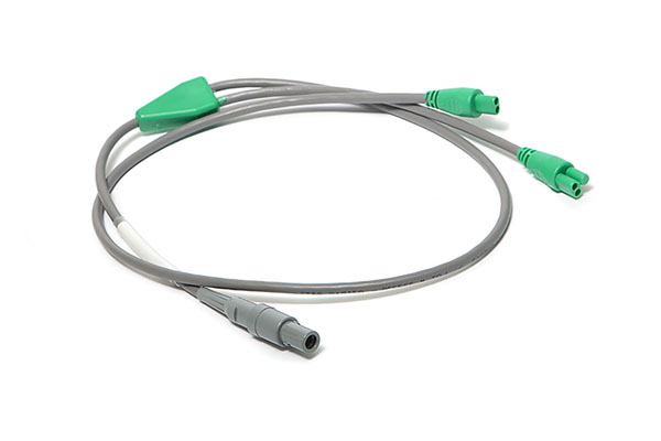 Cable adaptador para circuitos respiratorios con doble cable calentador (conector trébol)