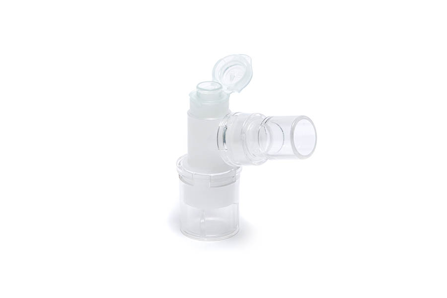 Codo de doble giro 22M/15F-15M con tapón 