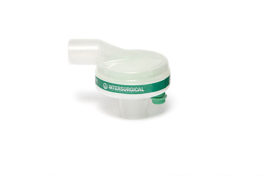 Filtro humidificador Clear-Therm 3 angulado con puerto de monitorización