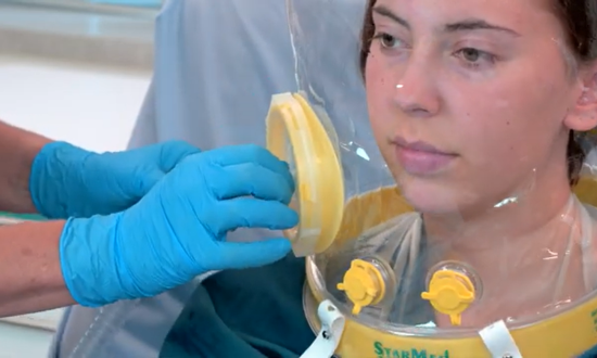 StarMed CaStar CPAP Hood without manometer fitting and removal guide