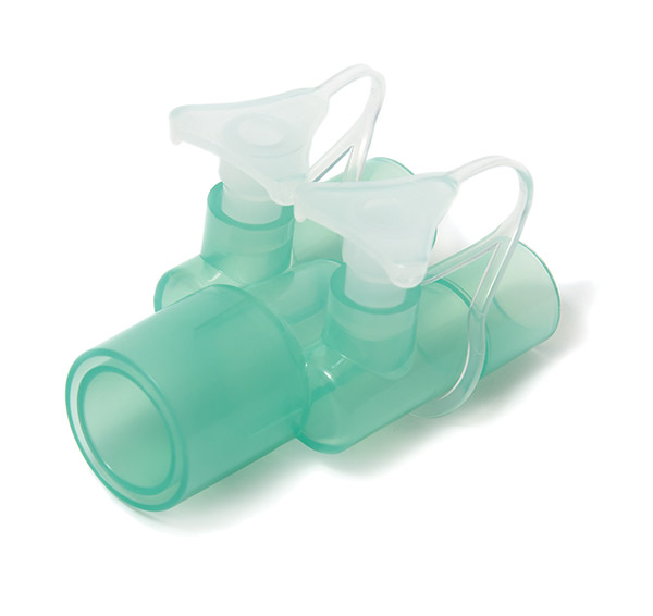 Pieza en Y pediátrica paralela 15M-22M/15F con puertos de 7.6mm